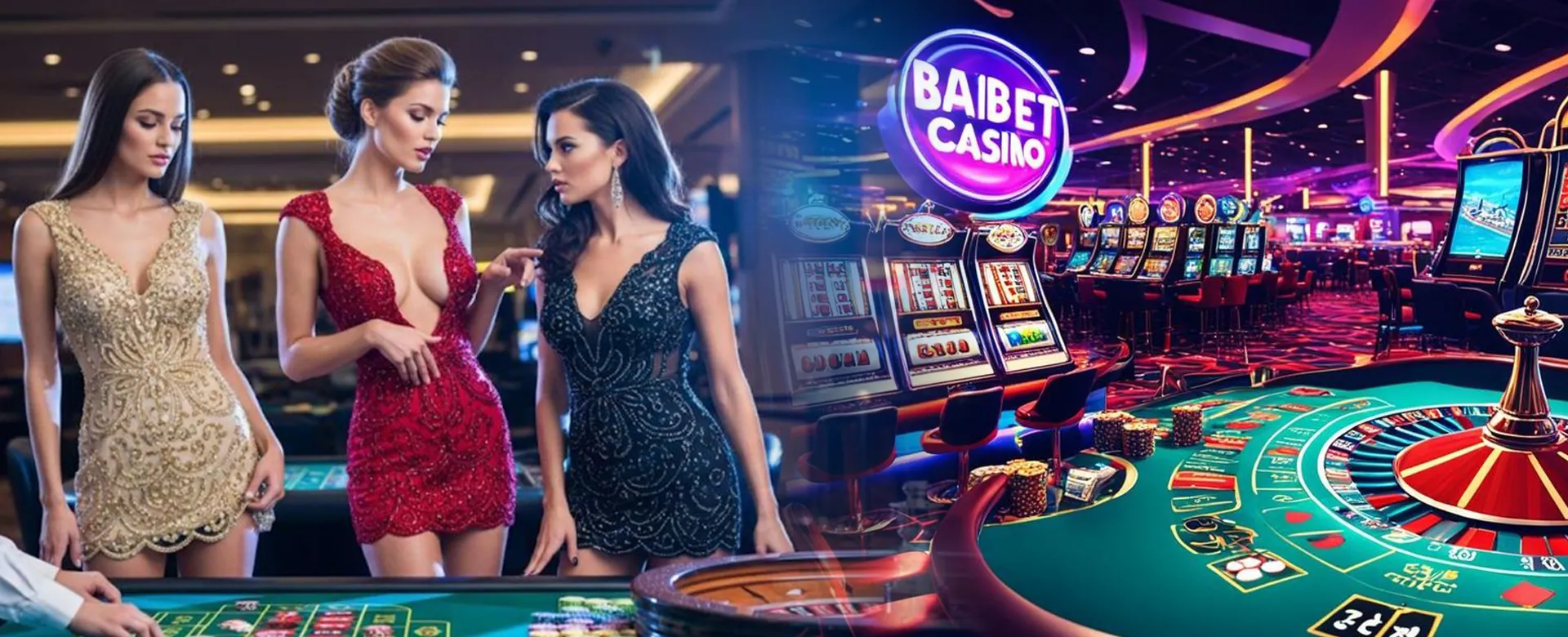Dynamic background image of a vibrant online casino, highlighting bingo and other games